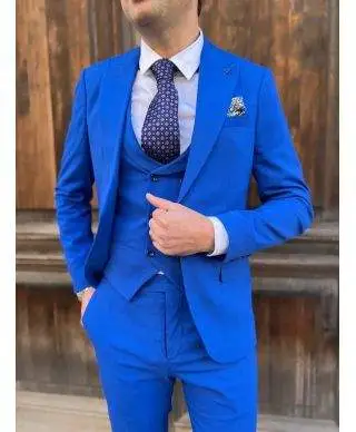 Abito uomo elegante, blu elettrico