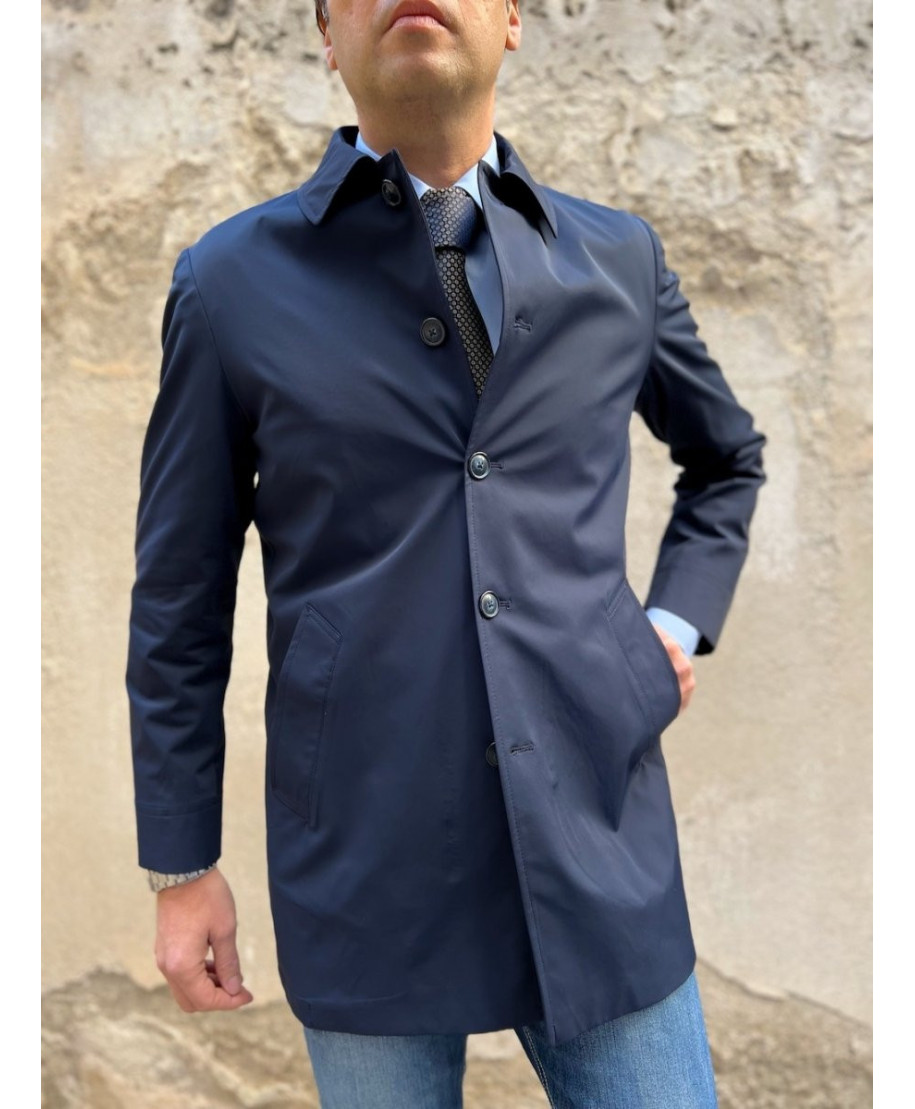 Trench uomo, blu - Paul Miranda - Abbigliamento online 