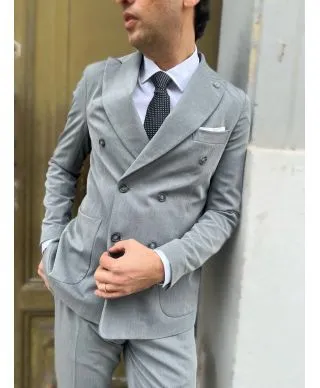 Abito uomo - Grigio - Doppiopetto - Grey