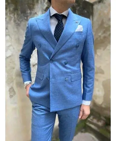 Abito uomo - Doppiopetto - Azzurro