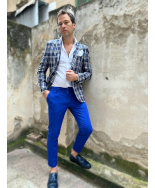 Pantaloni uomo - Blu cobalto - Paul Miranda
