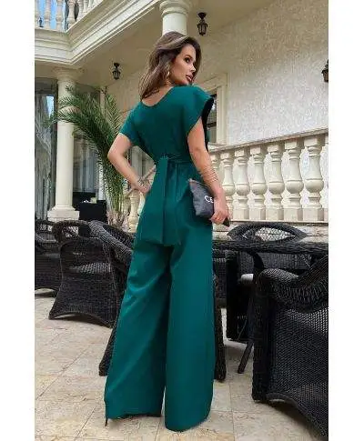 Tuta elegante - Colore bottiglia - Pantaloni palazzo - Gogolfun.it