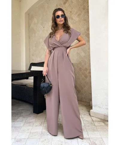 Tuta elegante - Cammello - Pantaloni palazzo - Gogolfun.it
