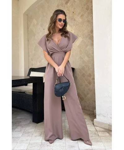 Tuta elegante - Cammello - Pantaloni palazzo - Gogolfun.it
