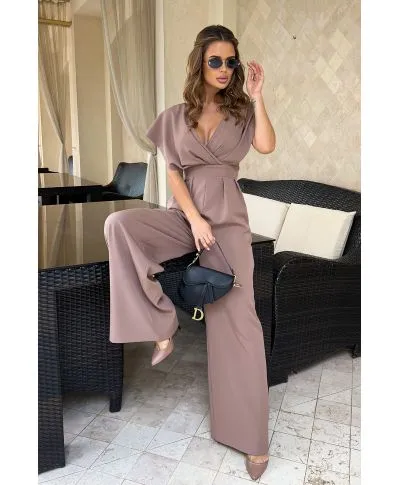 Tuta elegante - Cammello - Pantaloni palazzo - Gogolfun.it