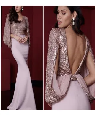 Vestito Laddy a sirena - Lungo - Abito rosa