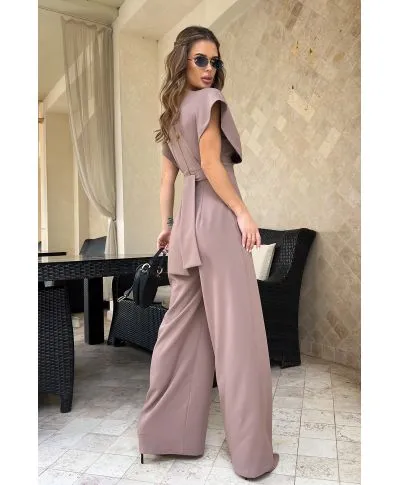 Tuta elegante - Cammello - Pantaloni palazzo - Gogolfun.it