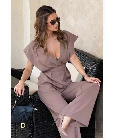 Tuta elegante - Cammello - Pantaloni palazzo - Gogolfun.it