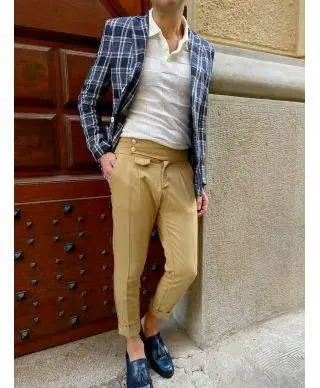 Pantaloni uomo - Cammello - Vita alta