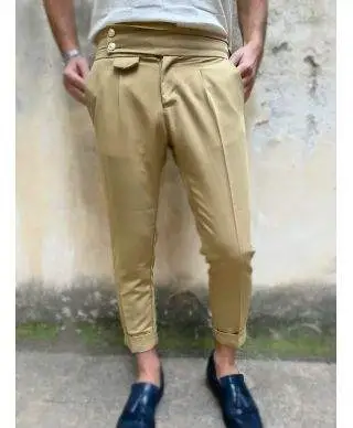 Pantaloni uomo - Cammello - Vita alta