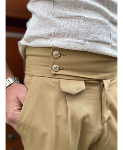 Pantaloni uomo - Cammello - Vita alta