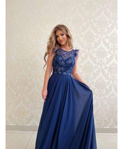 Vestito elegante da cerimonia - Blu - Fiesta