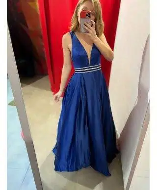 Vestito da cerimonia, blu - Stile impero - Nuvola