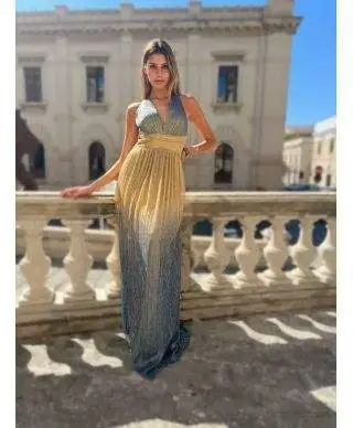 Vestito da cerimonia - Oro e blu - Jiji