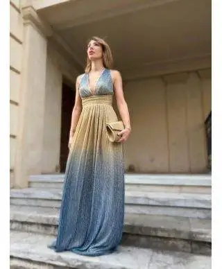 Vestito da cerimonia - Oro e blu - Jiji