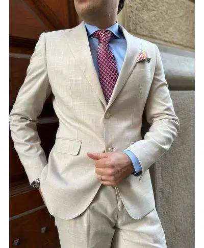 Abito uomo - Beige - Tom - Abiti uomo da matrimonio - Gogolfun.it
