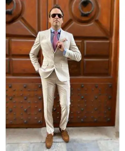 Abito uomo - Beige - Tom - Abiti uomo da matrimonio - Gogolfun.it