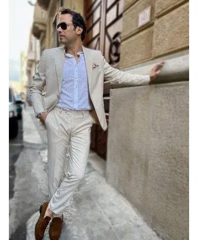 Abito uomo - Beige - Tom - Abiti uomo da matrimonio - Gogolfun.it
