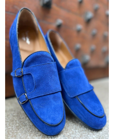 Scarpe uomo - Blu elettrico - Made in Italy