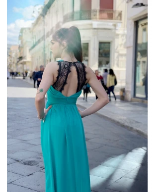 Vestito verde tiffany - Tuwe - Abito lungo Jojo