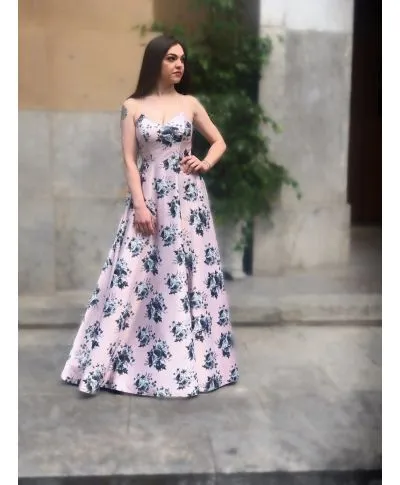Vestito Lungo Rosa - Abito Rosi - Schiena scollata