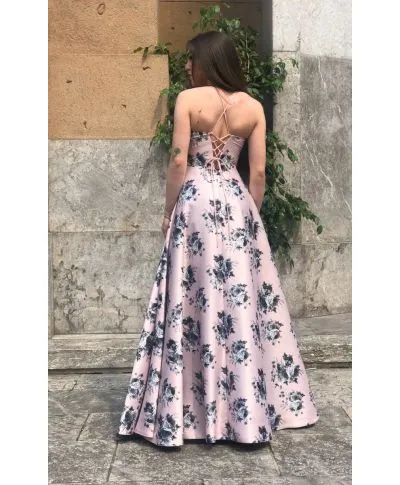 Vestito Lungo Rosa - Abito Rosi - Schiena scollata