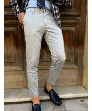 Pantaloni uomo - Chino - Grigio perla - Paul Miranda