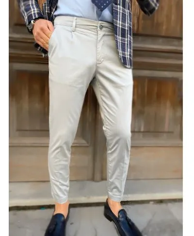 Pantaloni uomo - Chino - Grigio perla - Paul Miranda