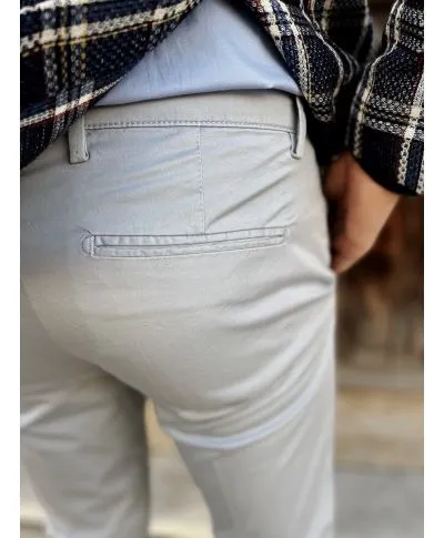 Pantaloni uomo - Chino - Grigio perla - Paul Miranda