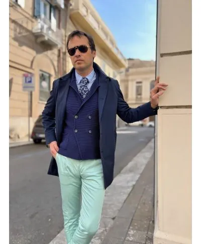 Pantaloni uomo - Chino - Verde Tiffany - Paul Miranda