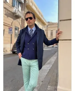 Pantaloni uomo - Chino - Verde Tiffany - Paul Miranda