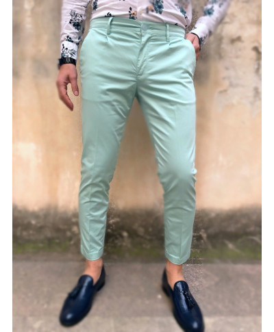 Pantaloni uomo - Chino - Verde Tiffany - Paul Miranda
