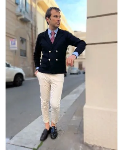 Pantaloni uomo - Beige chiaro - Chino - Paul Miranda