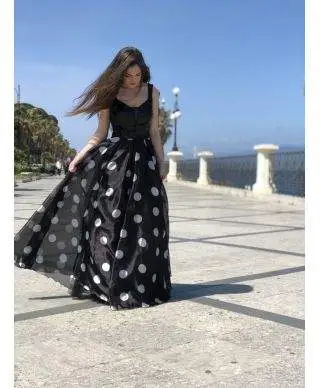 Vestito lungo Dress - Abito a pois - ELegante