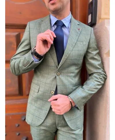 Abito uomo - A quadri - Verde