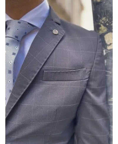 Abito uomo nero - A quadri - Paul Martin