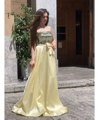 Abito legante Yellow - Vestito da cerimonia