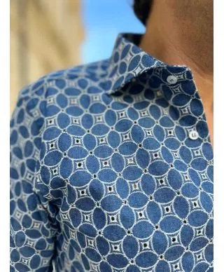 Camicia in jeans - Ricamata - Paul Martin
