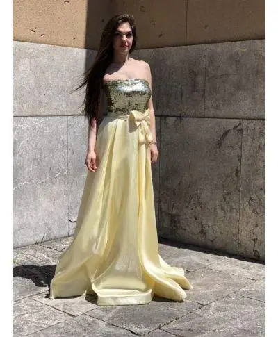 Abito legante Yellow - Vestito da cerimonia