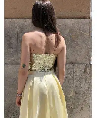 Abito legante Yellow - Vestito da cerimonia