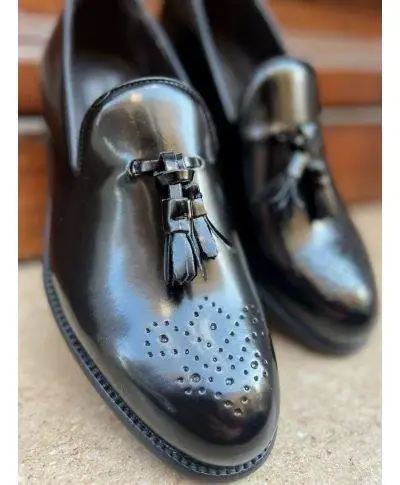 Mocassini uomo neri - Con bon bon - Made in Italy - Gogolfun.it