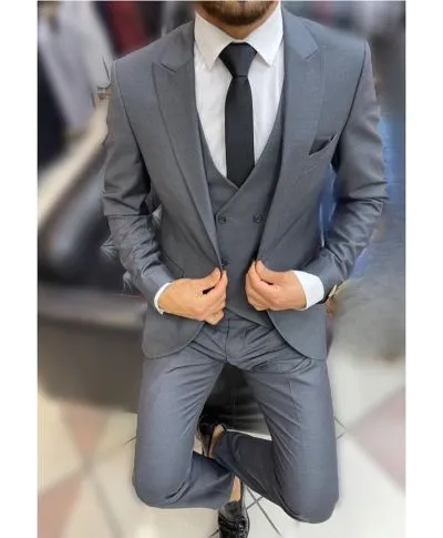 Abito uomo, grigio - Con gilet - Oscar
