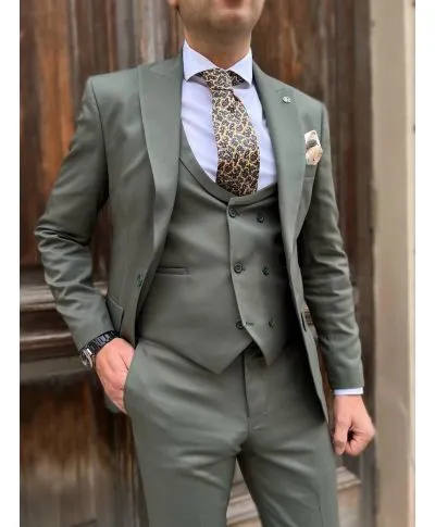 Abito uomo da cerimonia - Verde - Con gilet