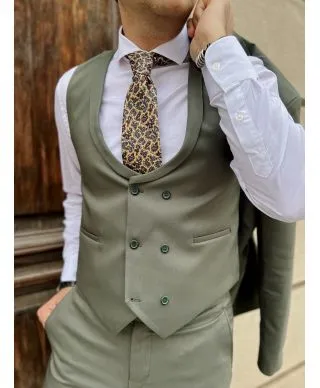 Abito uomo da cerimonia - Verde - Con gilet