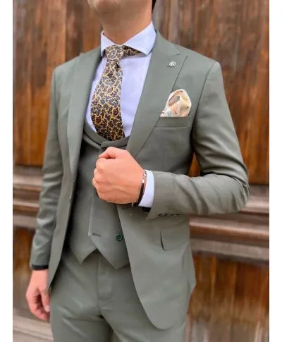Abito uomo da cerimonia - Verde - Con gilet