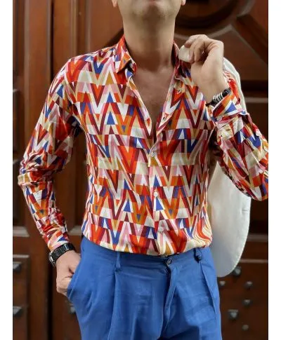 Camicia uomo fantasia - Multicolor - Seven