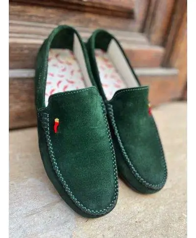 Mocassini uomo verde - Peperoncino