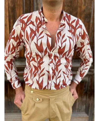 Camicia uomo di lino - Fantasia - Pan