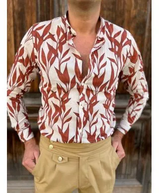 Camicia uomo di lino - Fantasia - Pan
