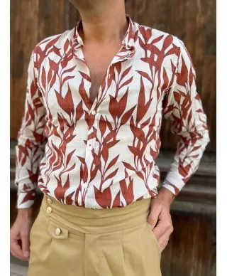 Camicia uomo di lino - Fantasia - Pan